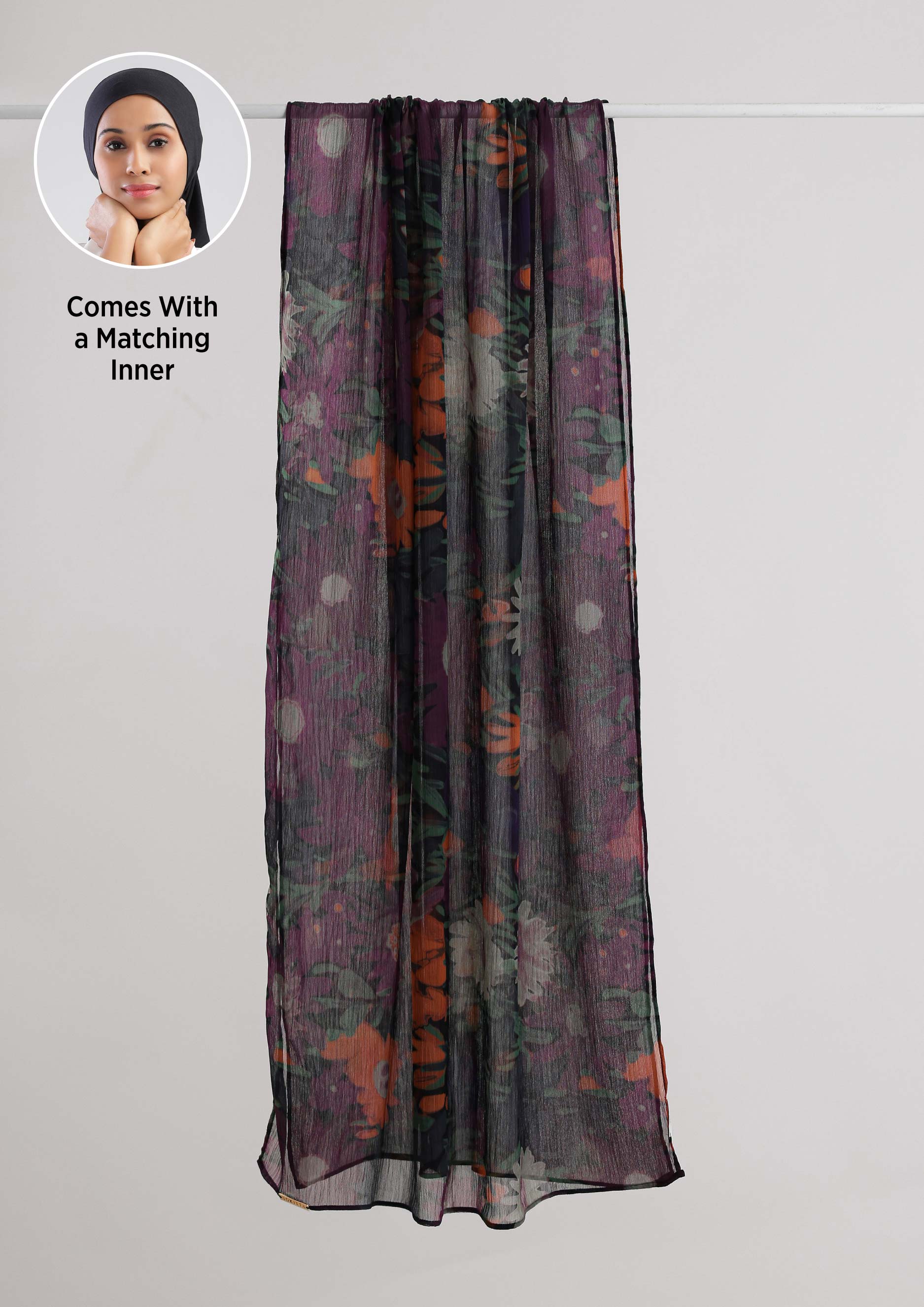 Twilight Garden Classic Shawl Printed Bokitta Hijab â BOKITTA