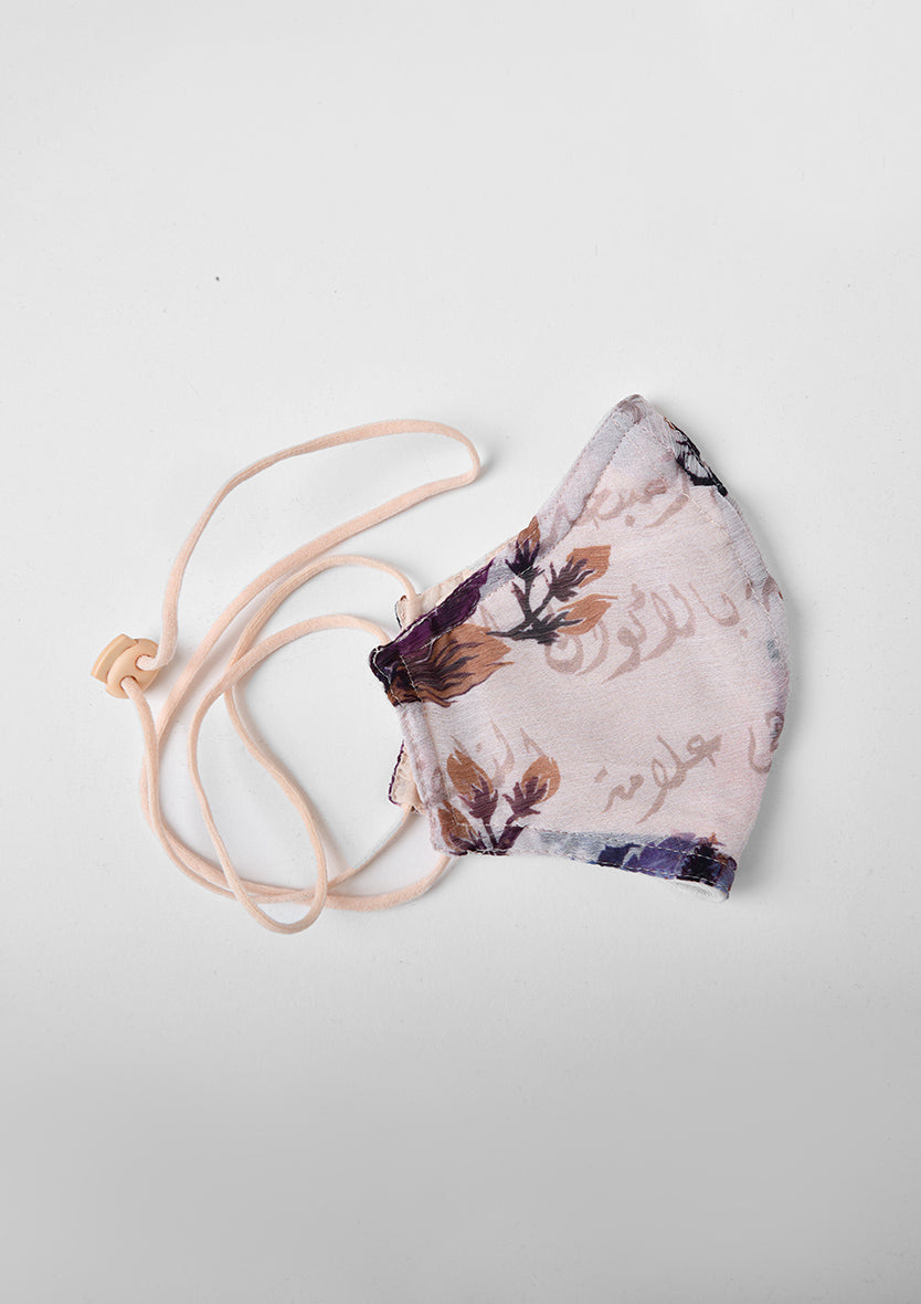 Bokitta Story-Face Mask-Printed Crinkled Chiffon