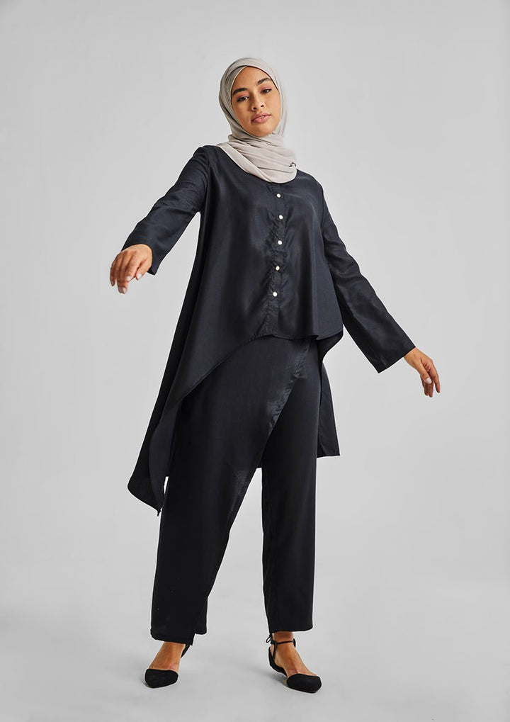 Assymetric Shirt-Tencelâ„¢ - BOKITTA
