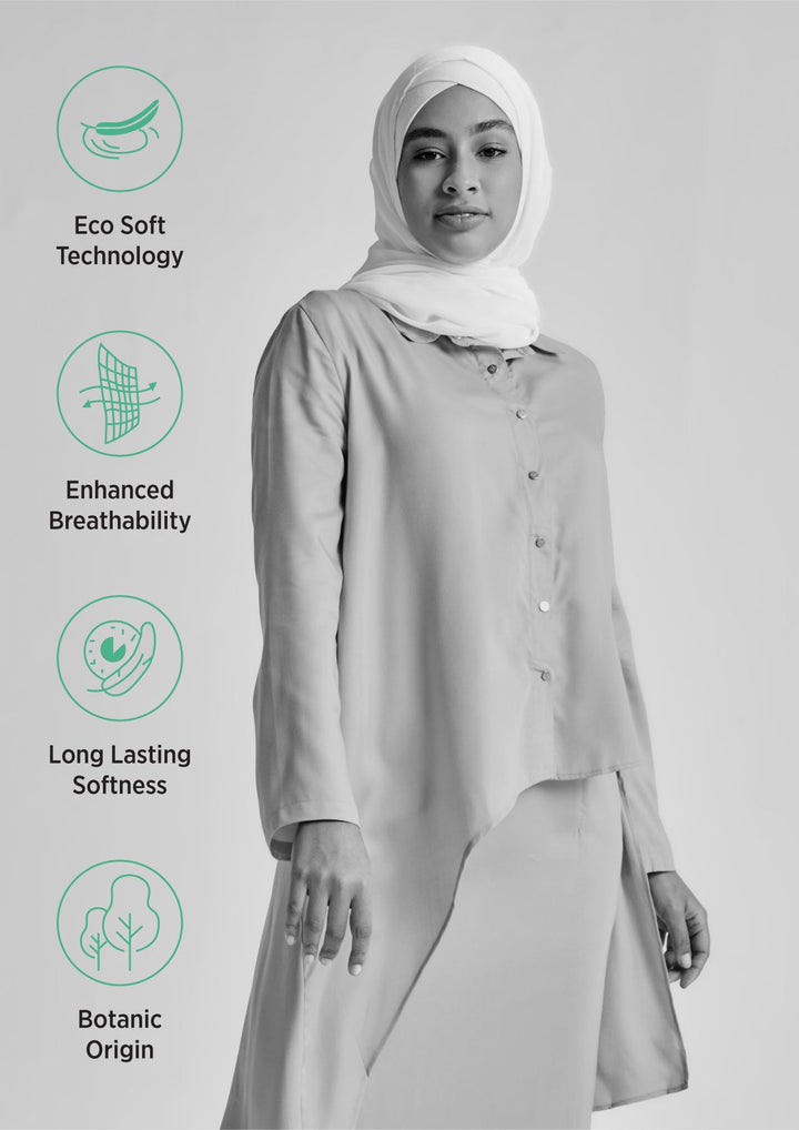 Asymmetric Hem Shirt in Tencel™