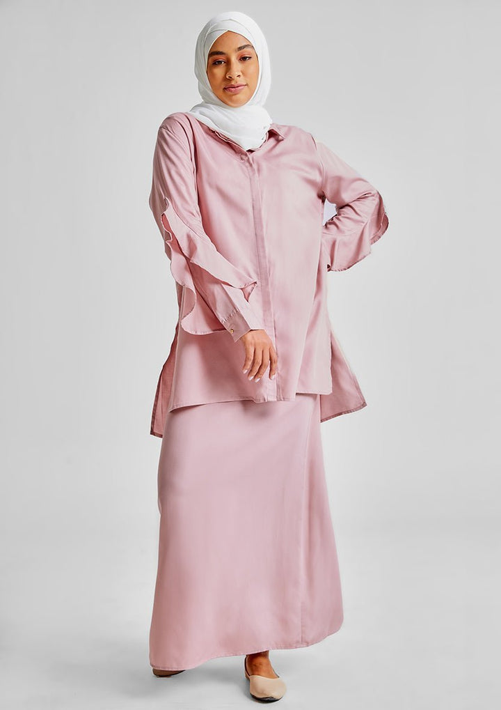 Ruffled Shirt-Tencelâ„¢ - BOKITTA