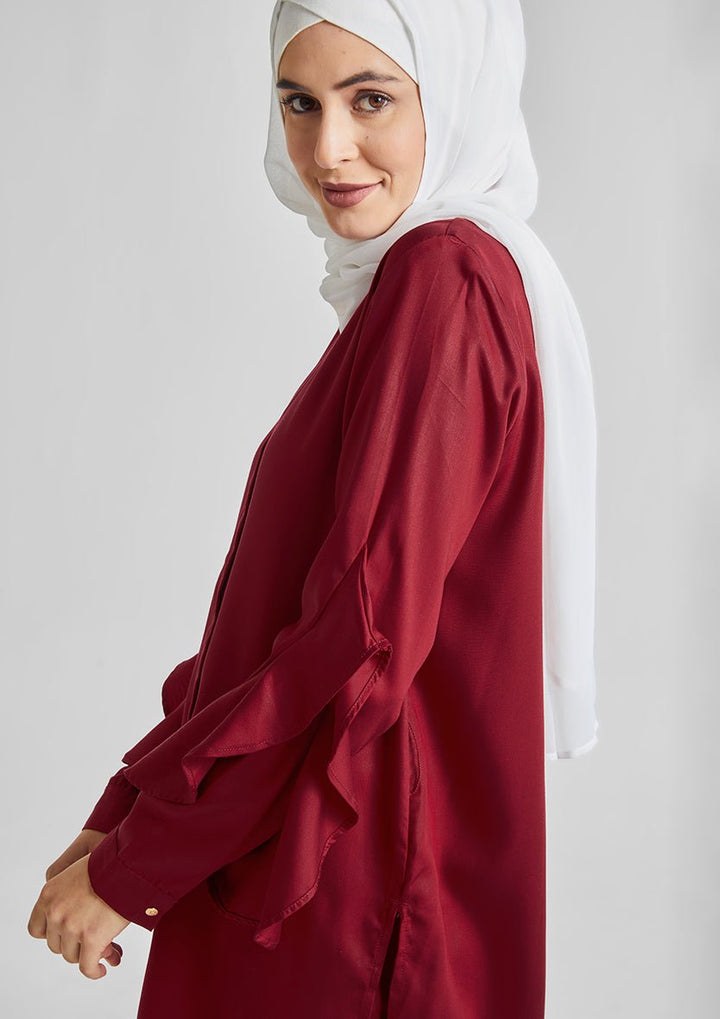 Ruffled Shirt-Tencelâ„¢ - BOKITTA