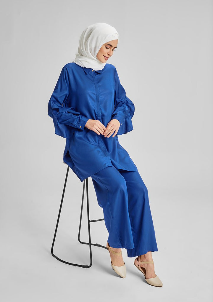 Ruffled Shirt-Tencelâ„¢ - BOKITTA