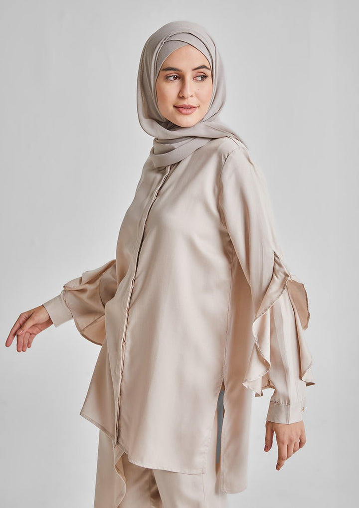 Ruffled Shirt-Tencelâ„¢ - BOKITTA
