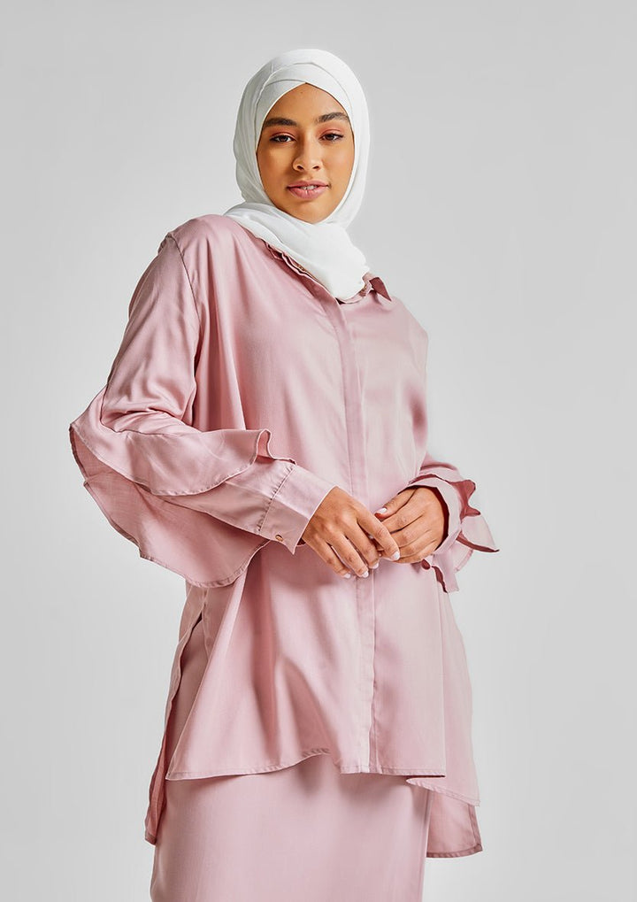 Ruffled Shirt-Tencelâ„¢ - BOKITTA