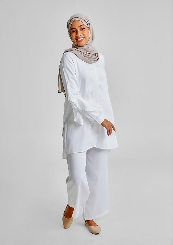 Ruffled Shirt-Tencelâ„¢ - BOKITTA