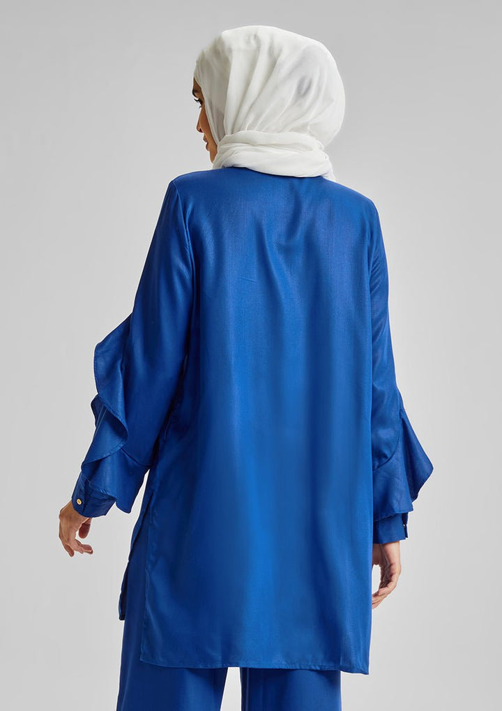 Ruffled Shirt-Tencelâ„¢ - BOKITTA