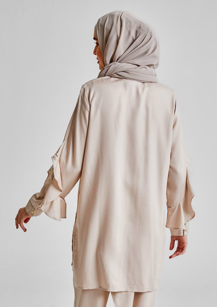 Ruffled Shirt-Tencelâ„¢ - BOKITTA