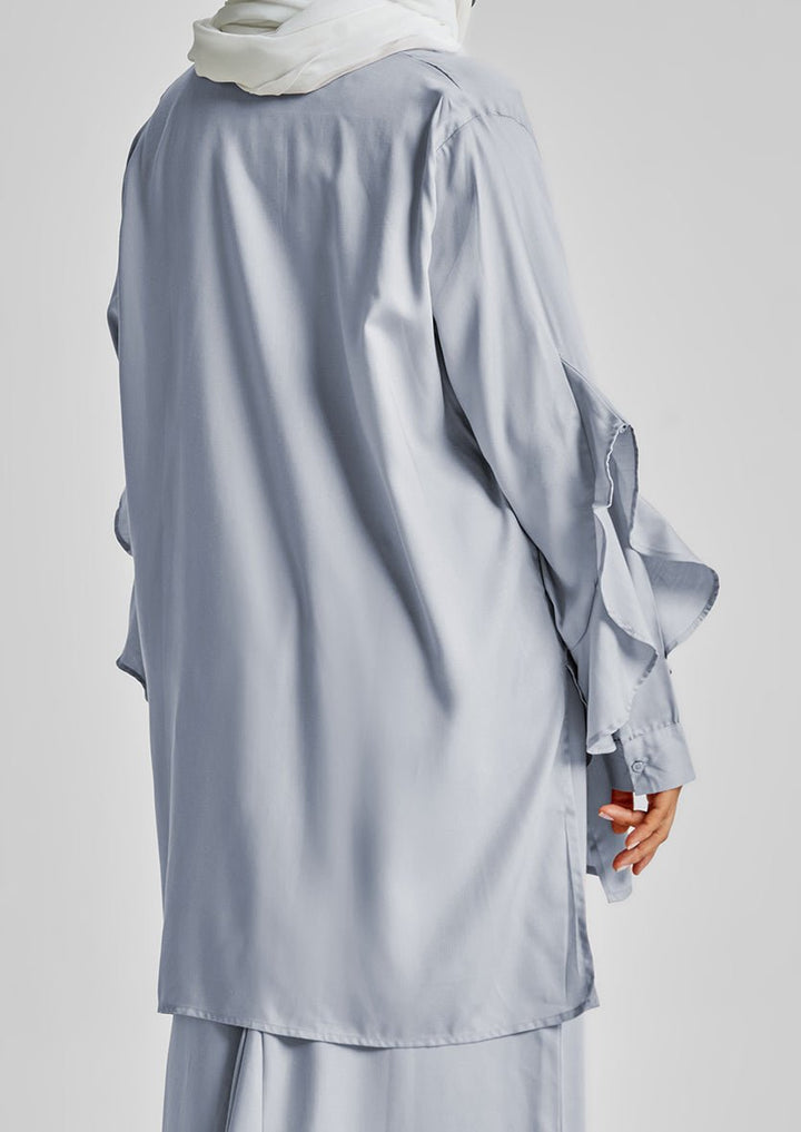 Ruffled Shirt-Tencelâ„¢ - BOKITTA