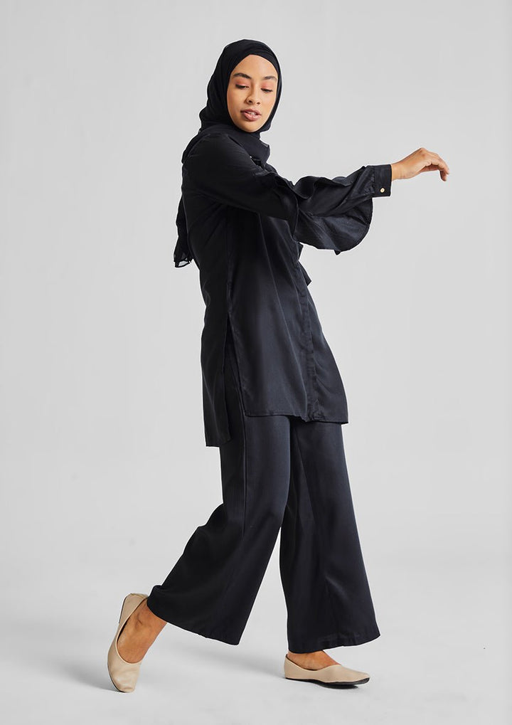 Ruffled Shirt-Tencelâ„¢ - BOKITTA