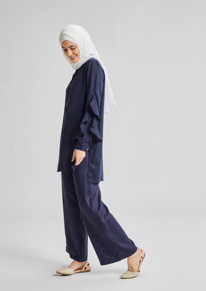 Ruffled Shirt-Tencelâ„¢ - BOKITTA