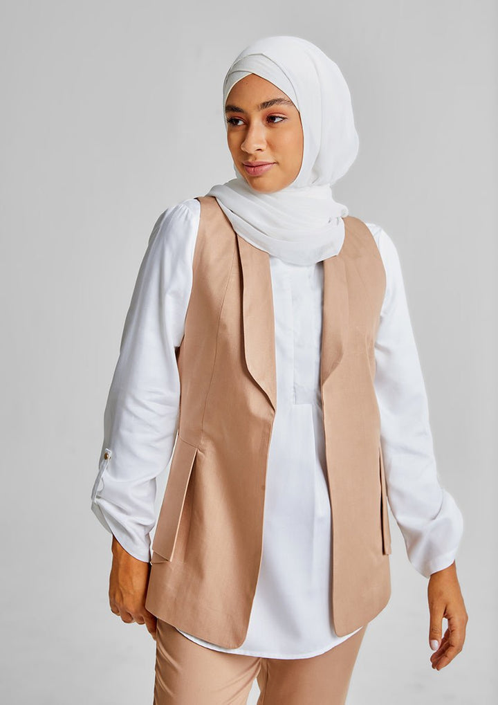 Side Folds Vest-Tencelâ„¢ - BOKITTA