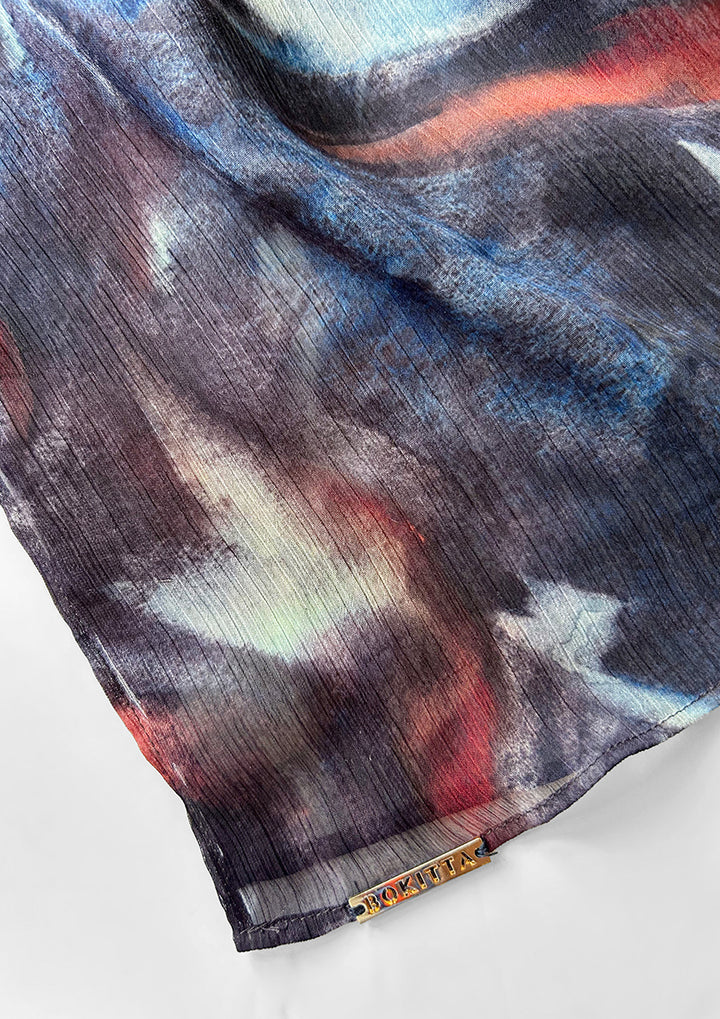 Molten Blues - Instant Hijab With Inner