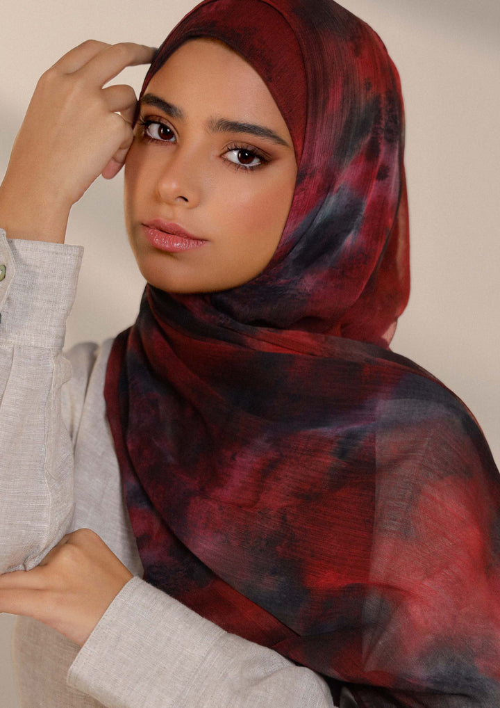 Burning Rose - Instant Hijab With Inner