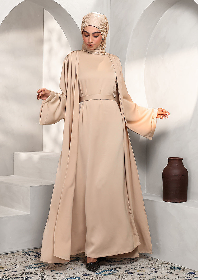 Abaya & Maxi Dress Set - Hazel
