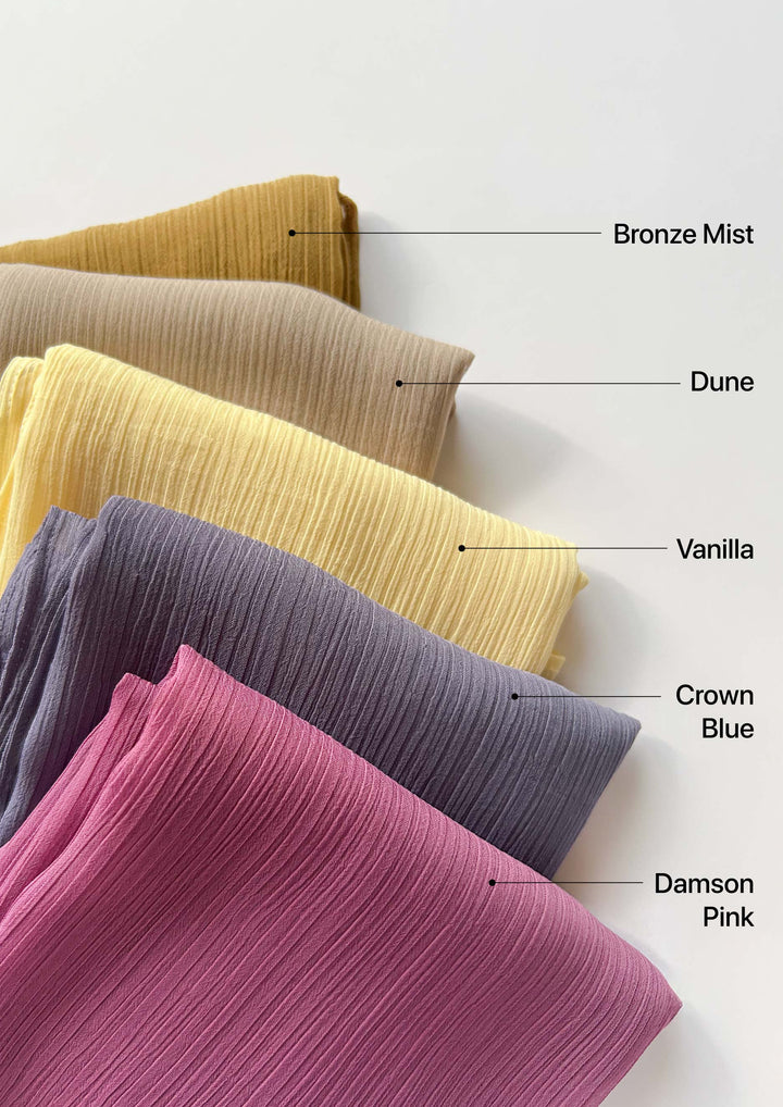 Vanilla - Plain Crinkled Chiffon