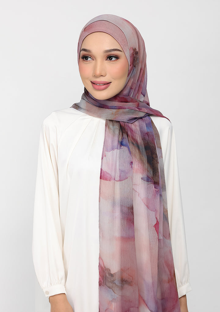 Rose Dusk - Instant Hijab With Inner