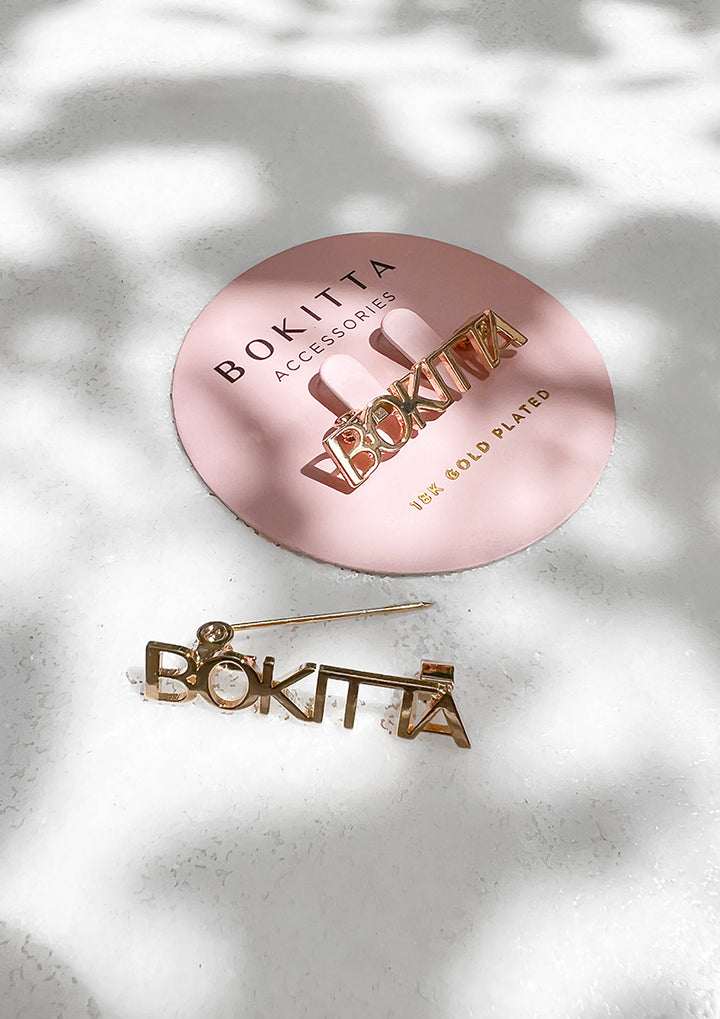Bokitta Typography Brooch