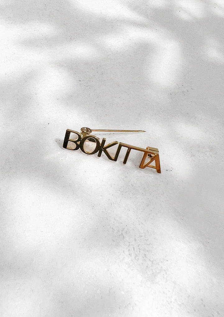 Bokitta Typography Brooch