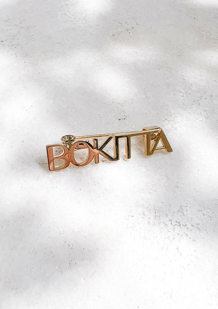 Bokitta Typography Brooch