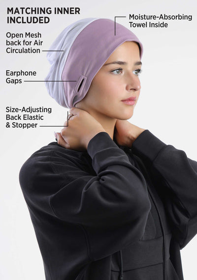 Gym Sports Hijab Dual Color - Non Reversible