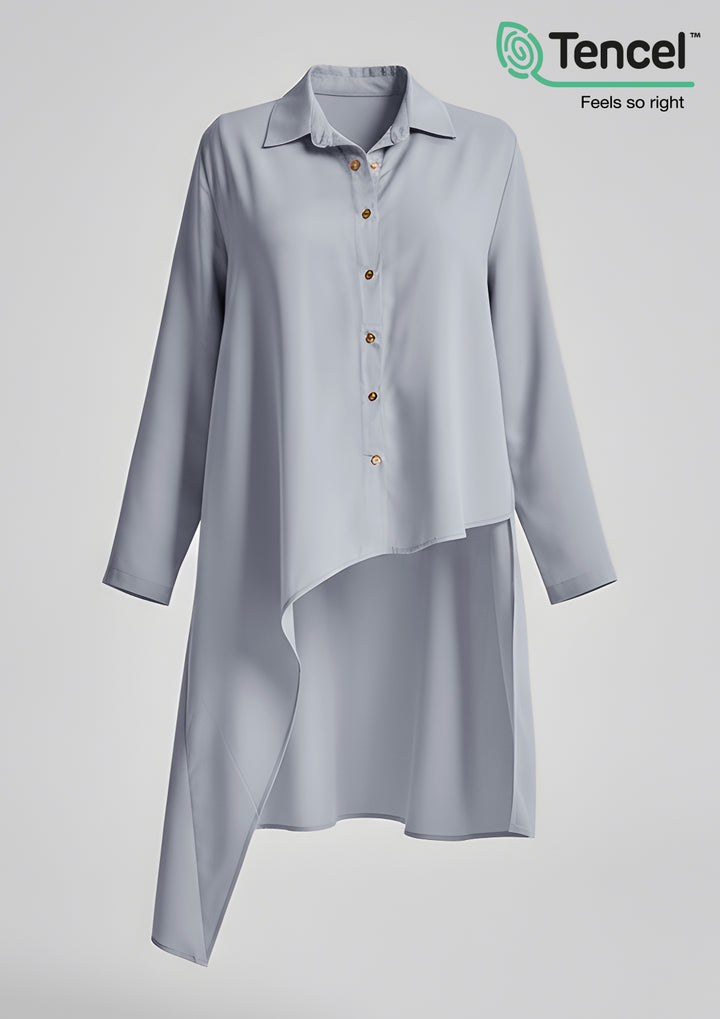 Assymetric Shirt-TencelÃ¢â€žÂ¢ - BOKITTA