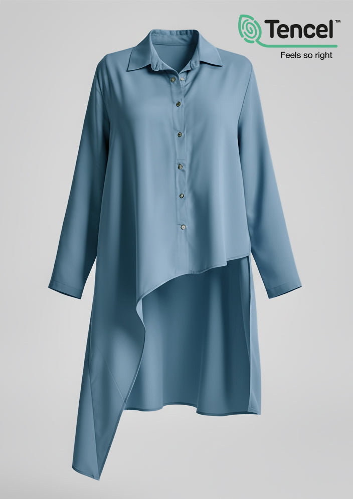 Assymetric Shirt-TencelÃ¢â€žÂ¢ - BOKITTA