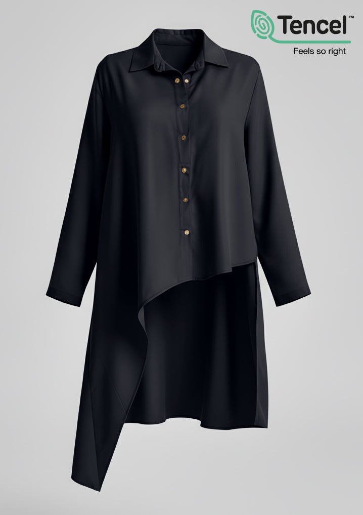 Assymetric Shirt-TencelÃ¢â€žÂ¢ - BOKITTA