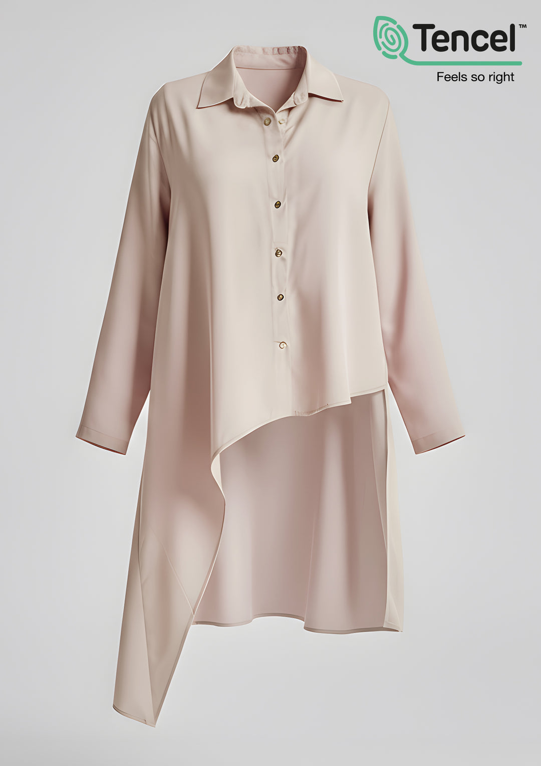 Assymetric Shirt-TencelÃ¢â€žÂ¢ - BOKITTA