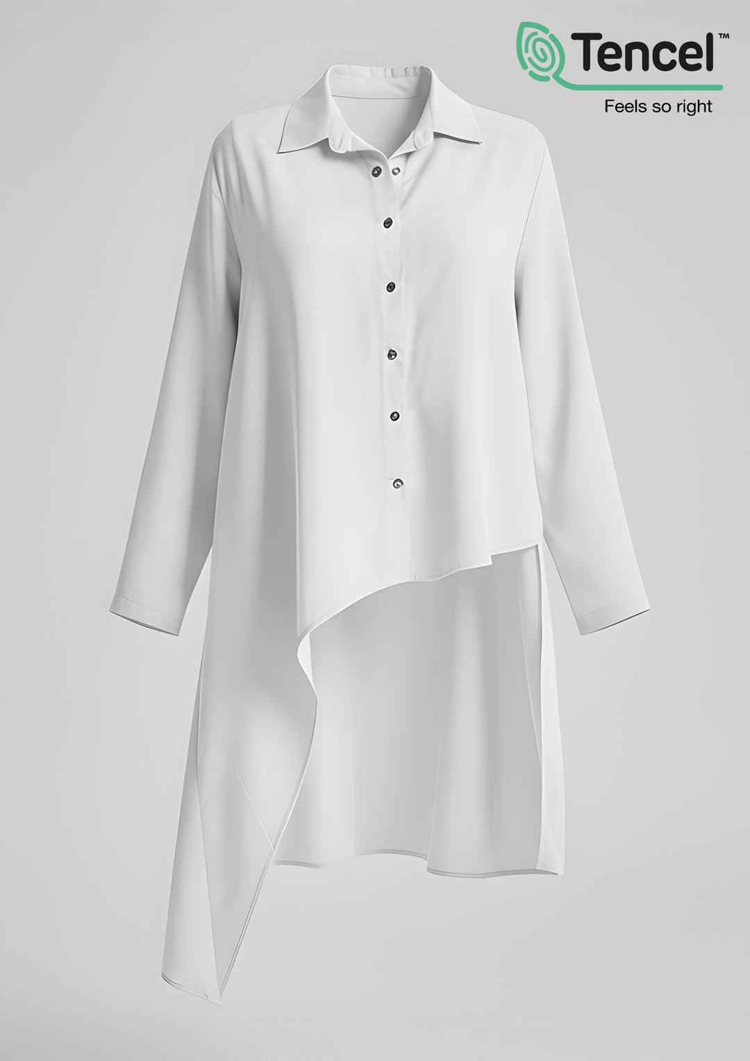 Assymetric Shirt-TencelÃ¢â€žÂ¢ - BOKITTA