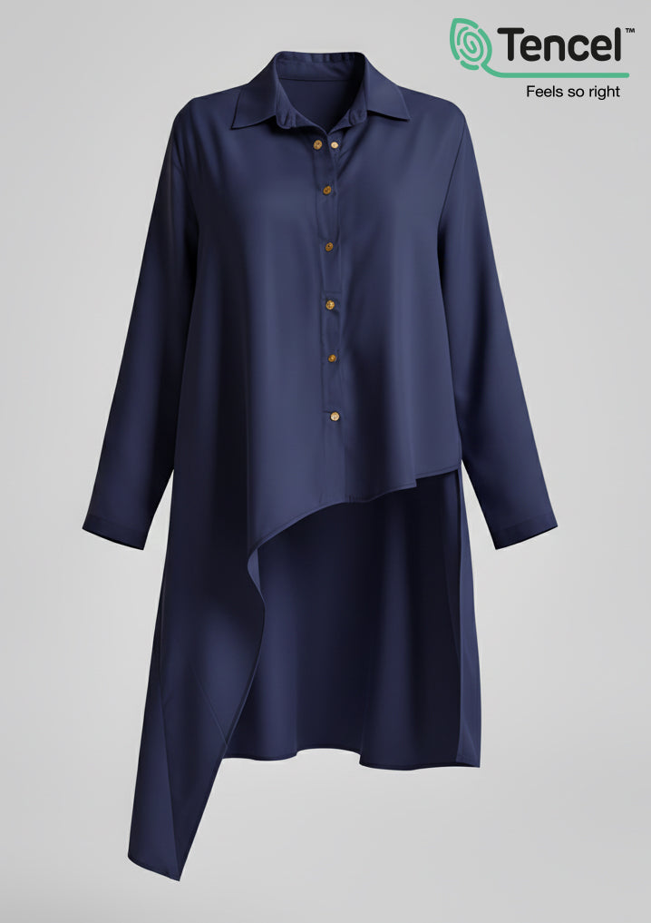 Assymetric Shirt-TencelÃ¢â€žÂ¢ - BOKITTA