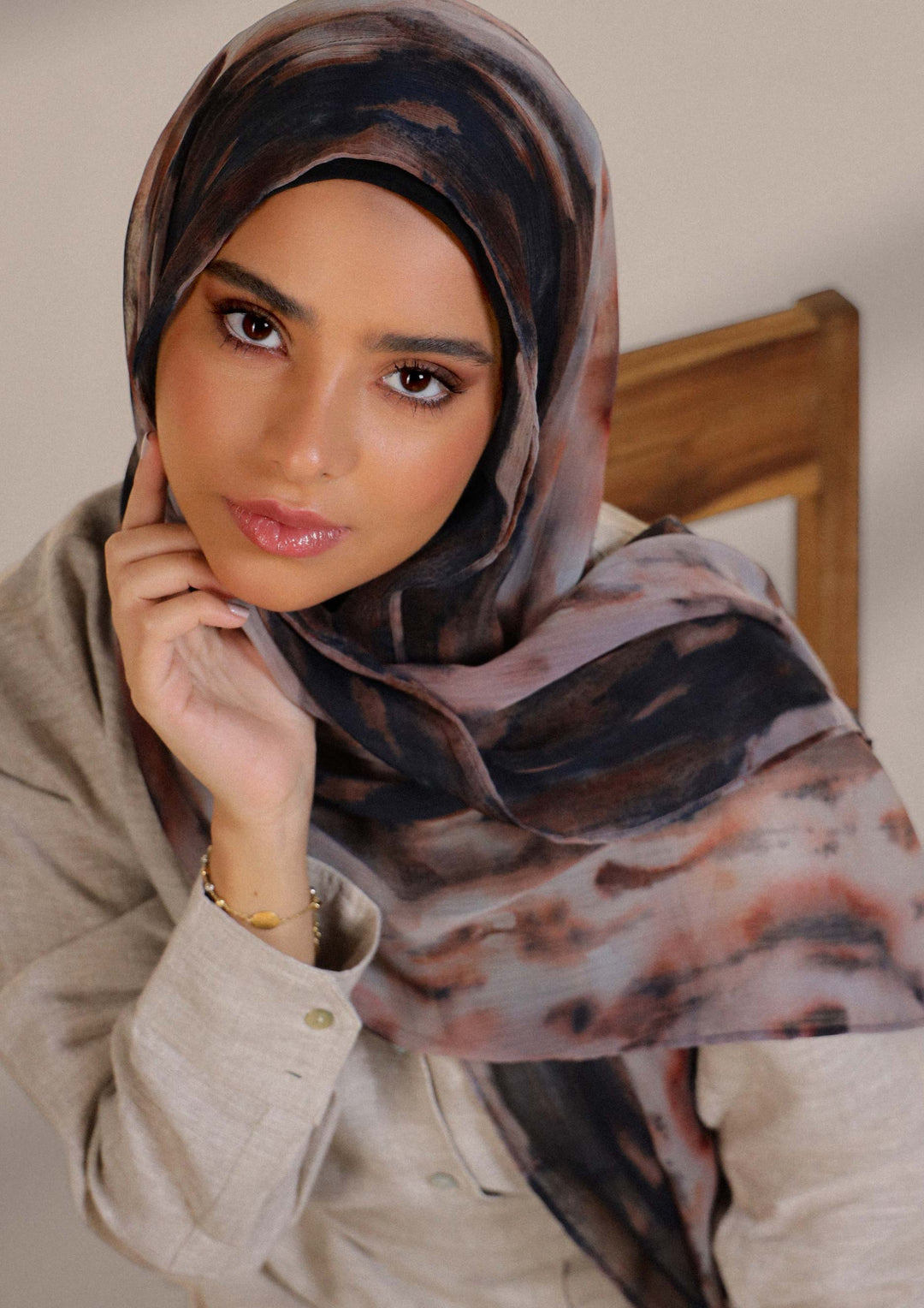 Timber Flame - Instant Hijab With Inner