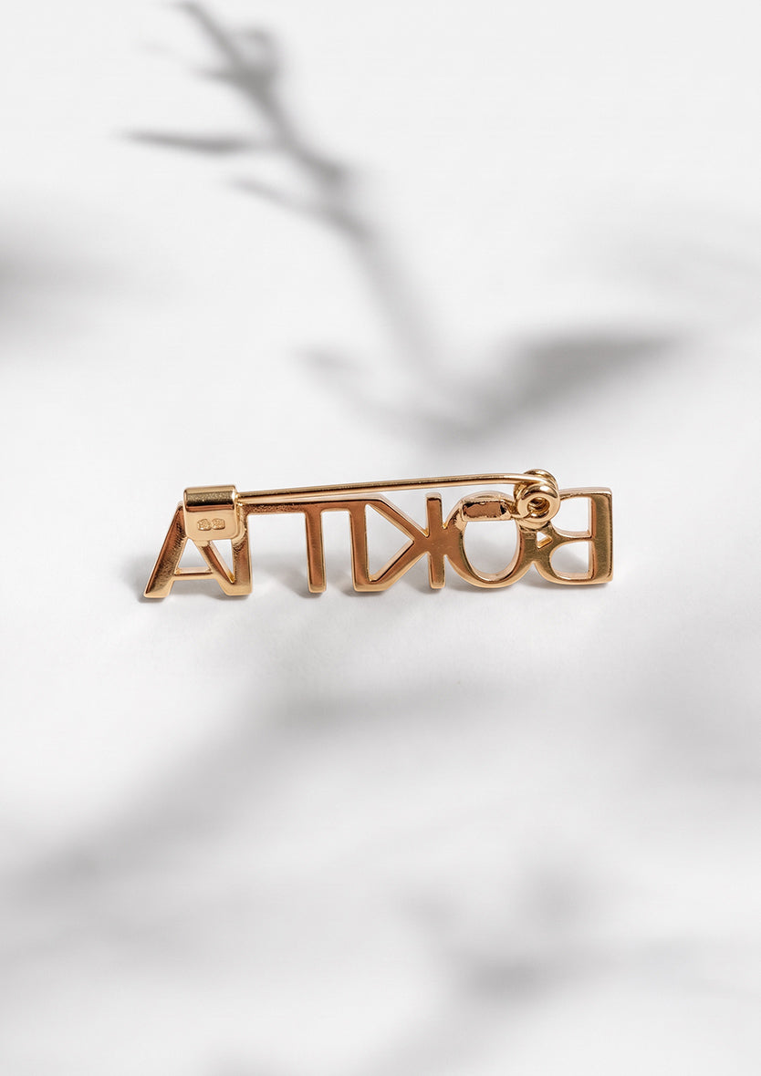 Bokitta Typography Brooch