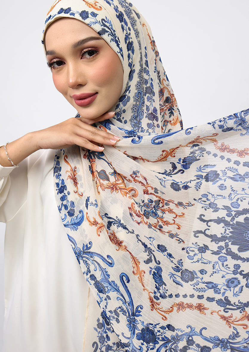 Baroque Blossom - Instant Hijab With Inner