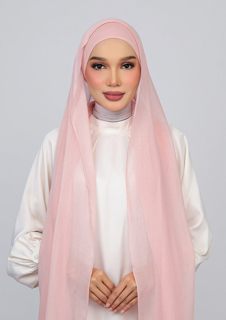 Dusty Pink - Modal Woven Shawl Set with Inner
