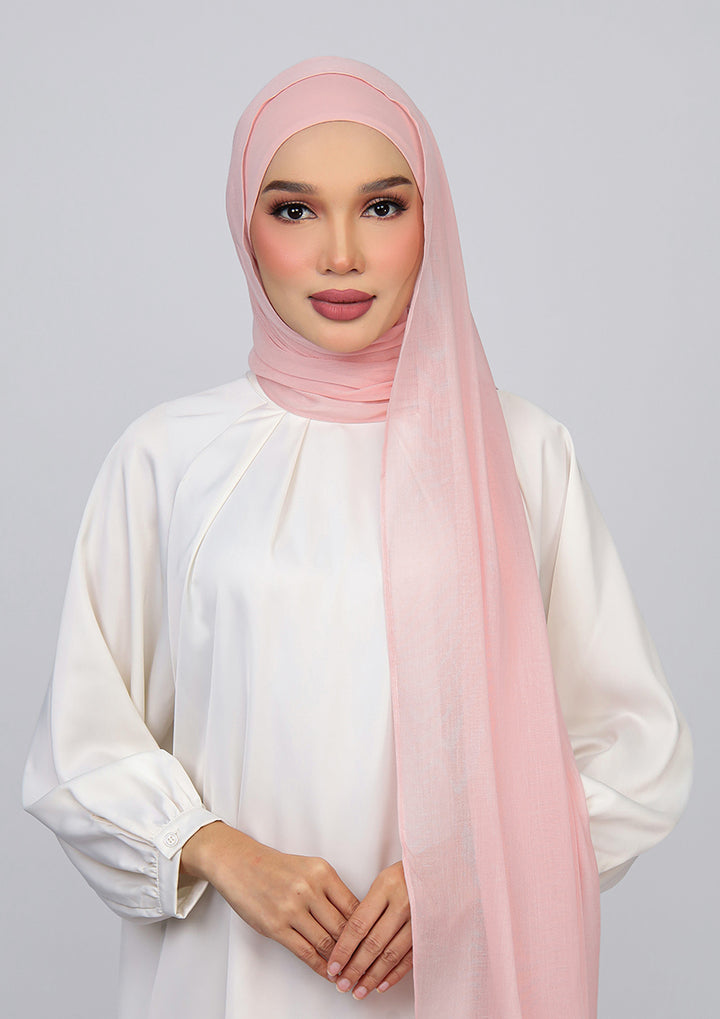 Dusty Pink - Modal Woven Shawl Set with Inner