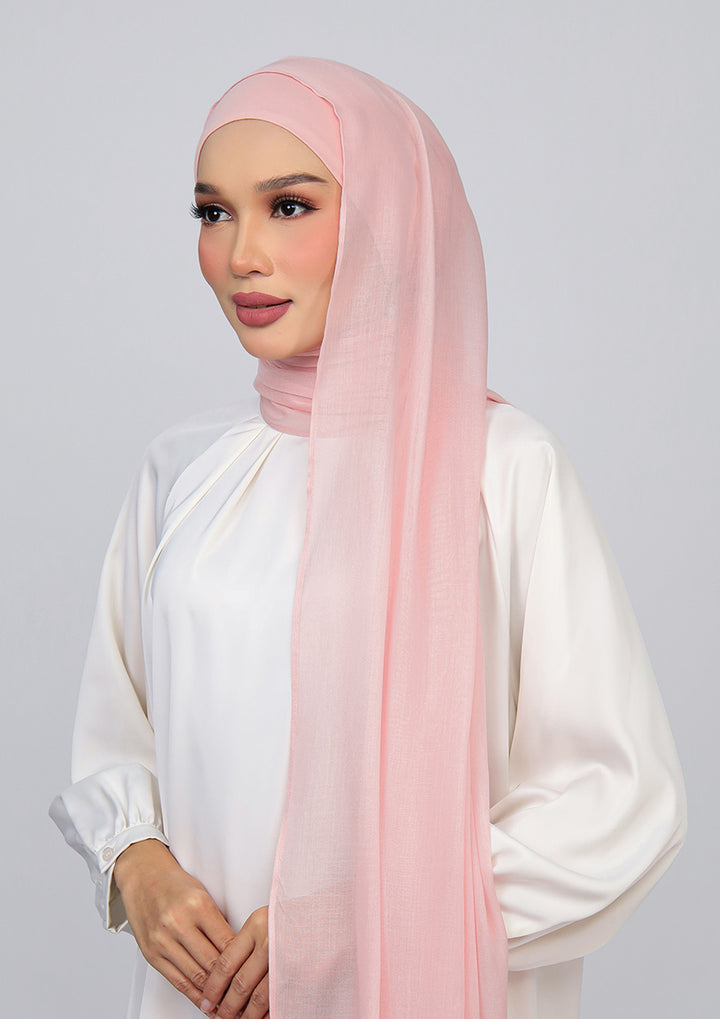 Dusty Pink - Modal Woven Shawl Set with Inner