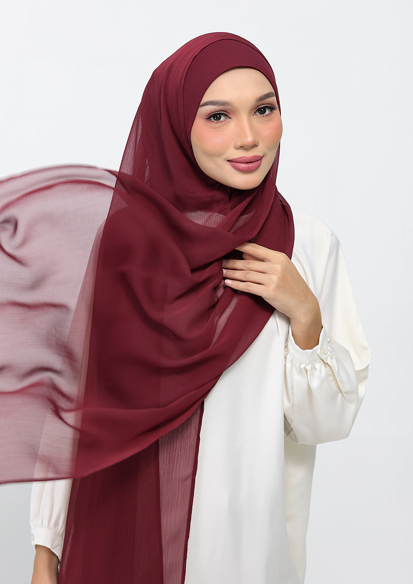 Burgundy  - Instant Hijab with Inner