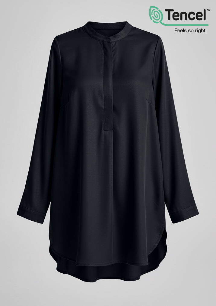 Button Up Tunic-TencelÃ¢â€žÂ¢ - BOKITTA