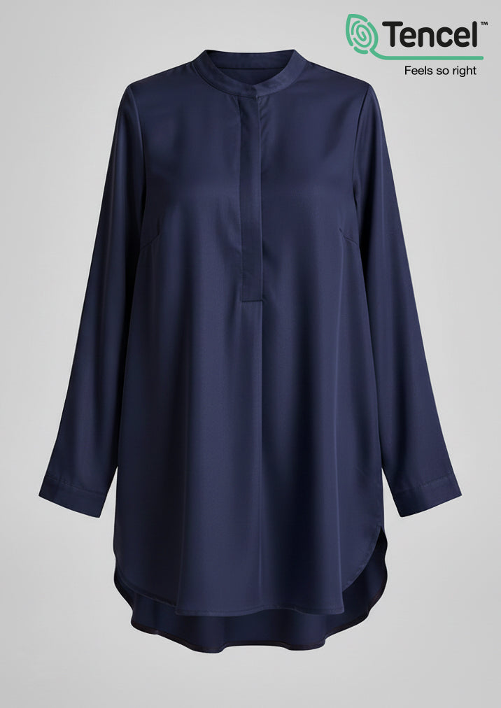 Button Up Tunic-TencelÃ¢â€žÂ¢ - BOKITTA