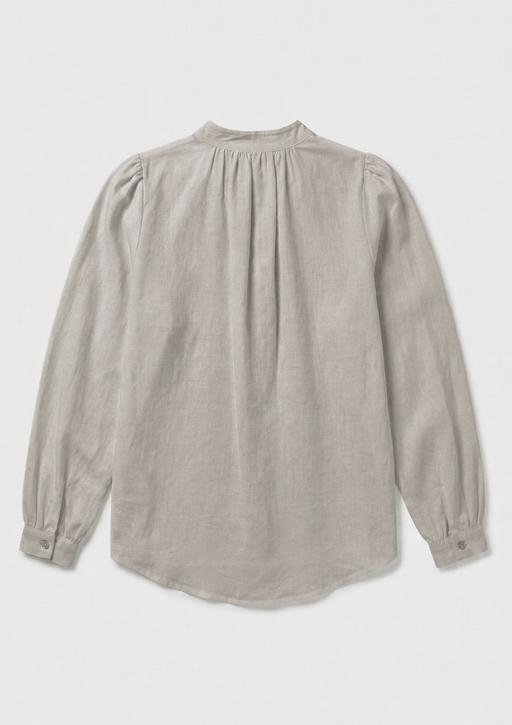 Capri Wrap Blouse - Mushroom