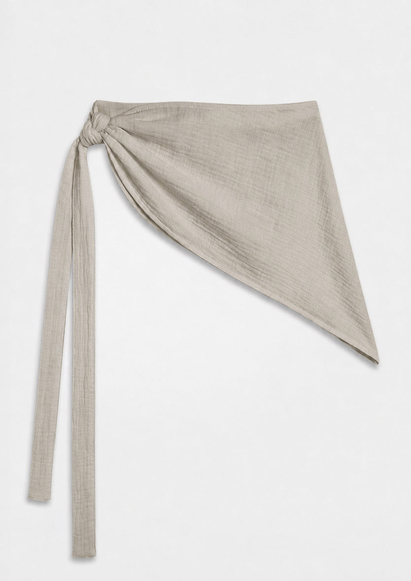 Capri Ruffle Maxi Skirt - Mushroom Linen Combo