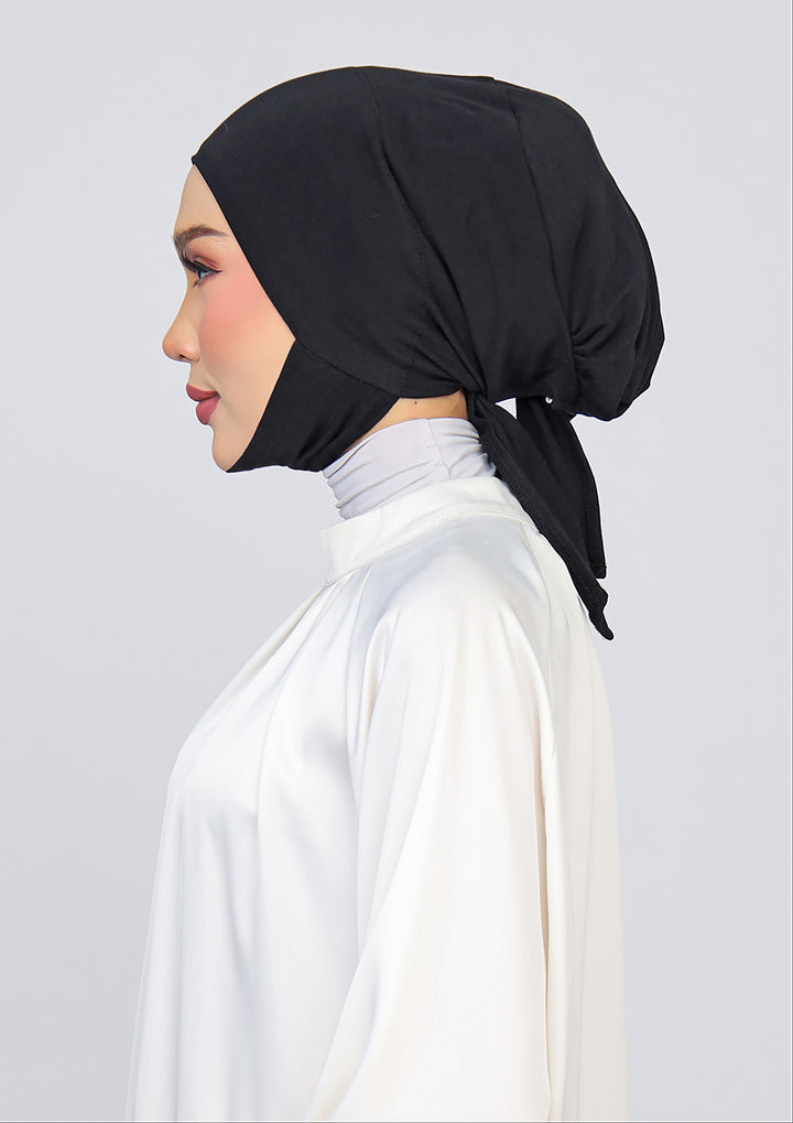 Black - Chin Inner - Plain Jersey Cotton