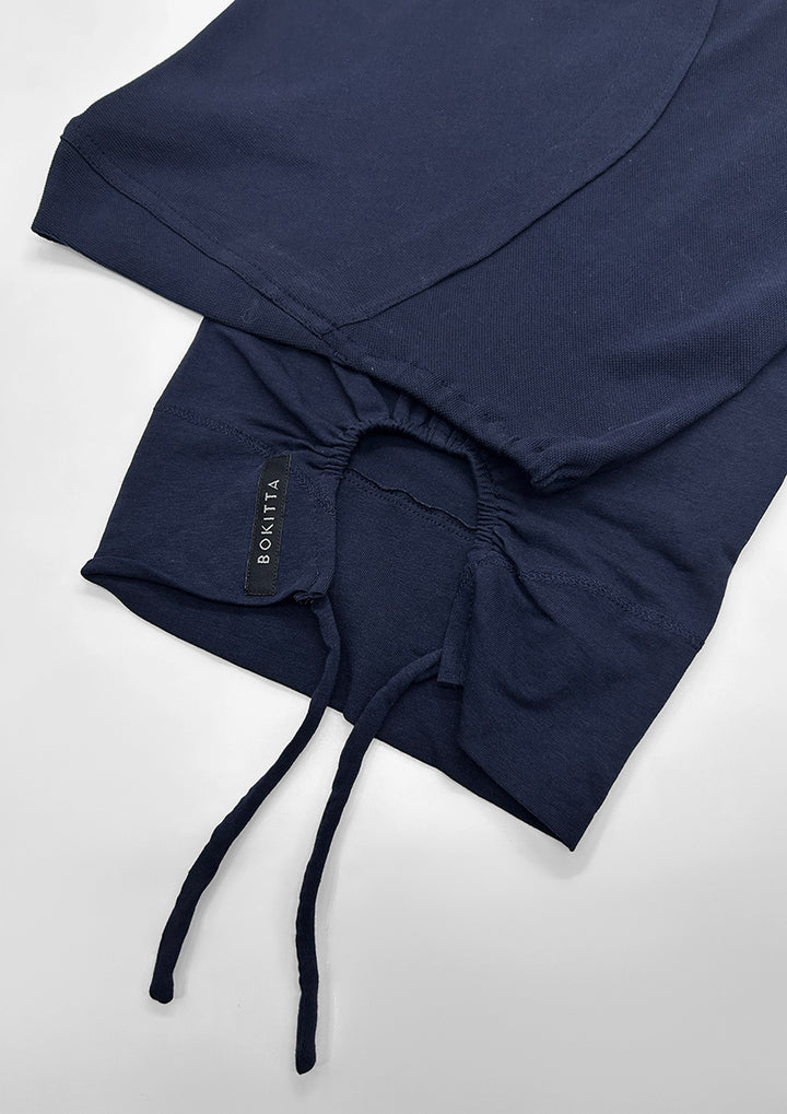 Navy -100% Cotton 2- Piece Hijab