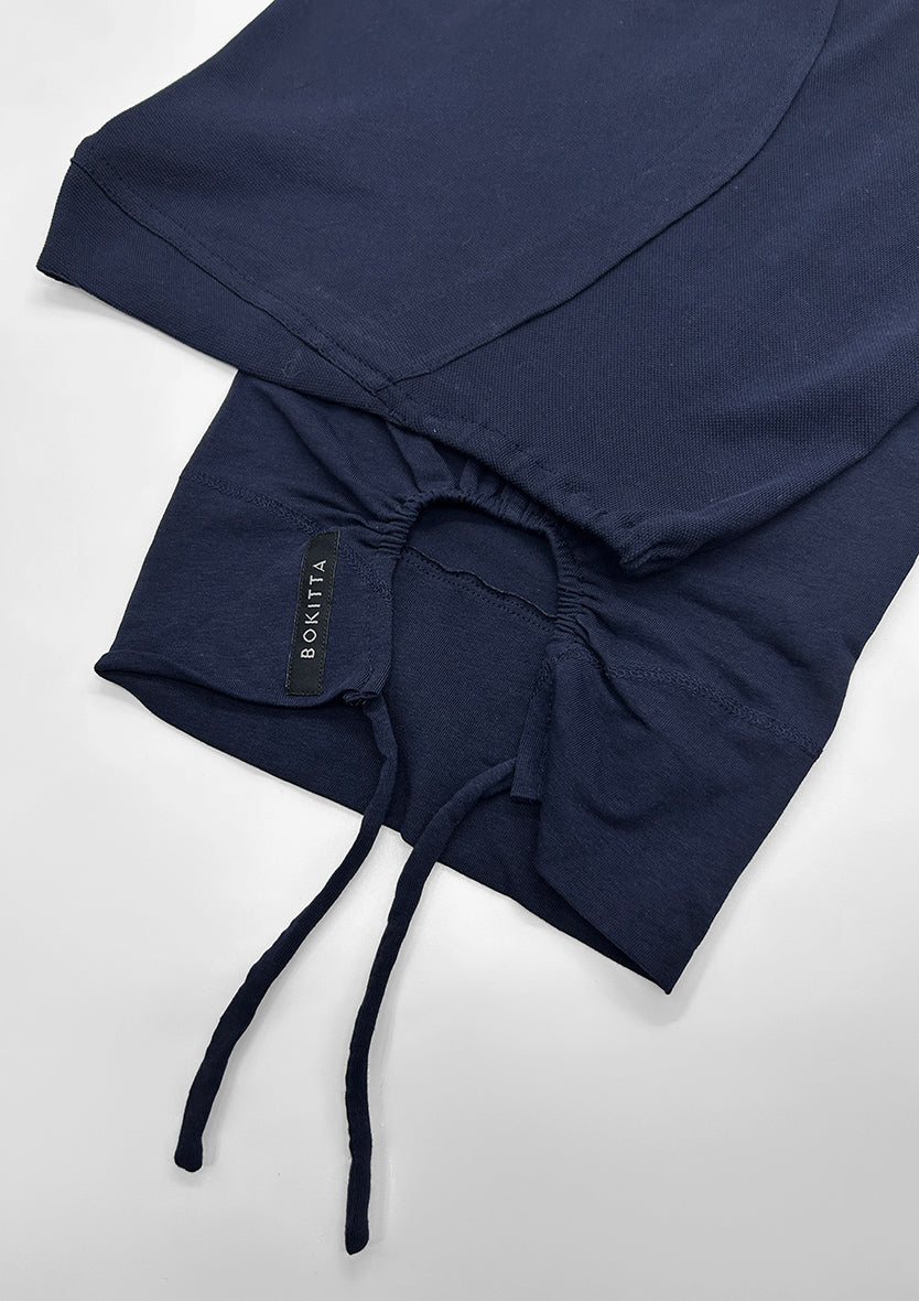 Navy -100% Cotton 2- Piece Hijab