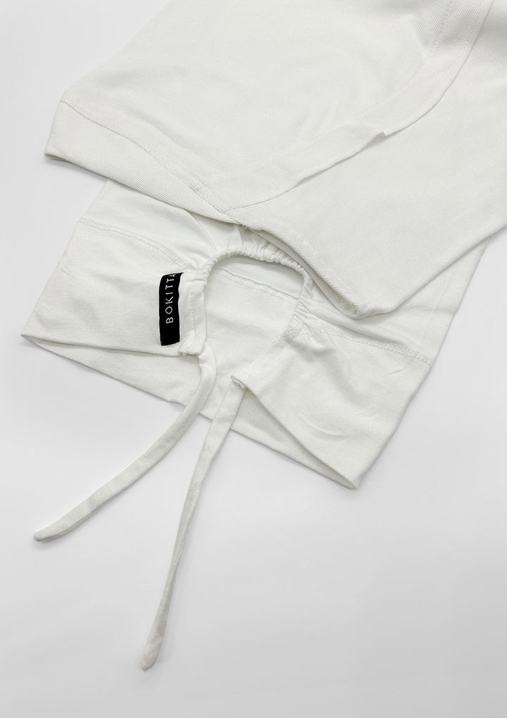 White-100% Cotton 2- Piece Hijab