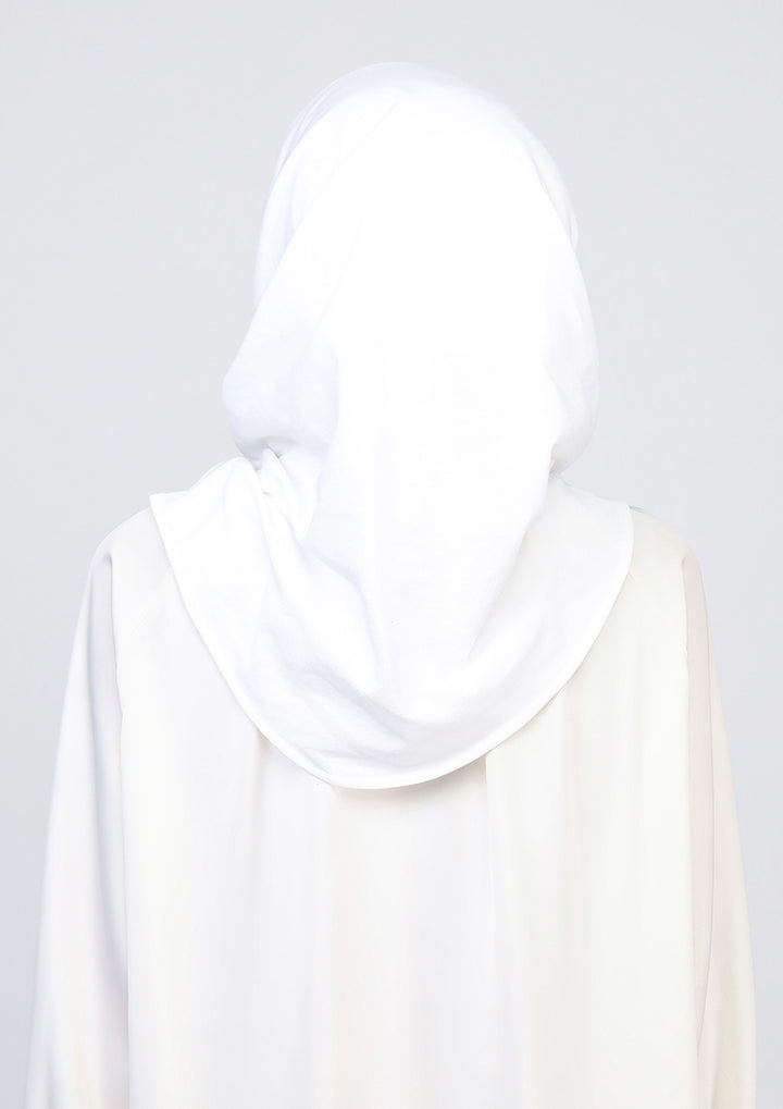 White-100% Cotton 2- Piece Hijab