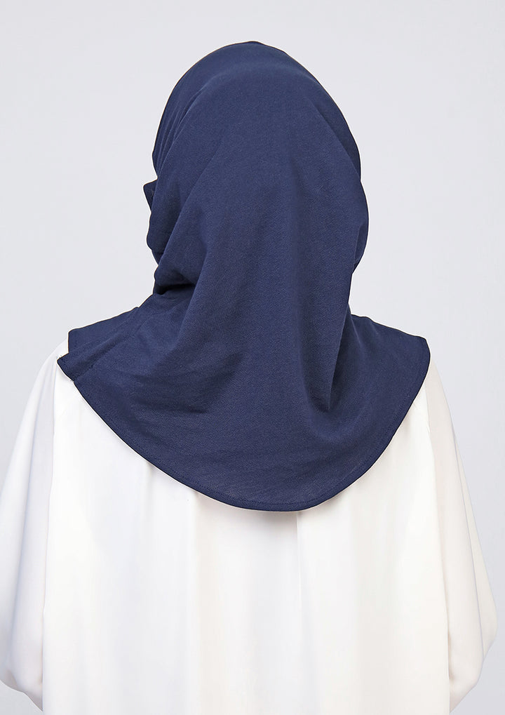 Navy -100% Cotton 2- Piece Hijab