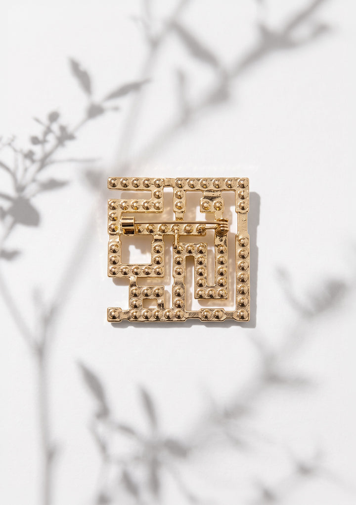 Crystal Monogram Brooch