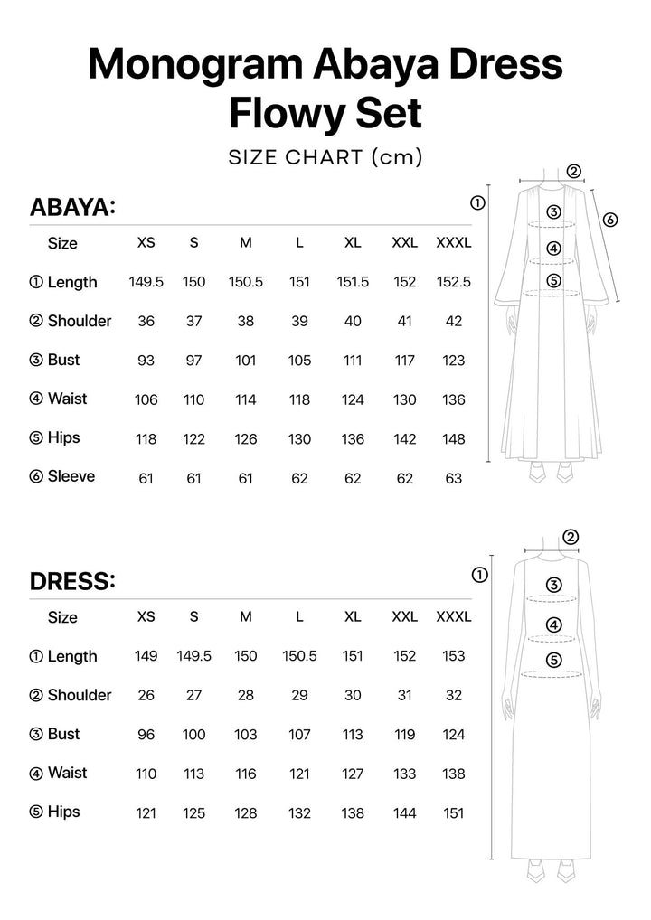 Abaya With Embroidery - Black